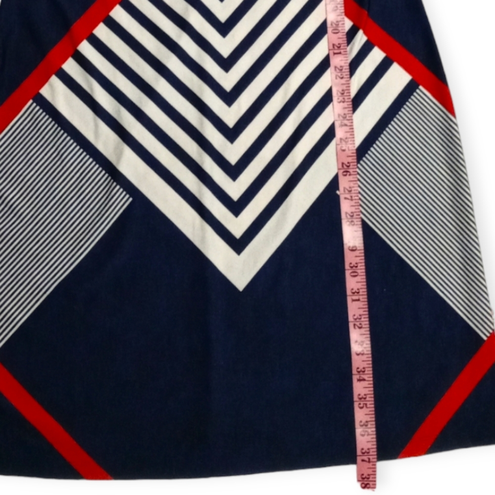 AA Studio  AA Sleeveless Dress.Size 10 Red, Navy Blue and White. - Picture 11 of 12